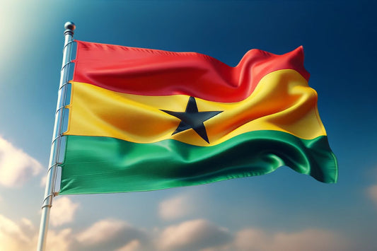 Drapeau du Ghana agité