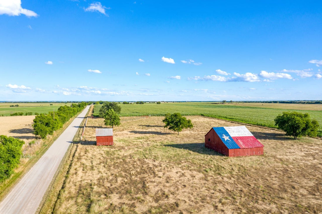 grange avec le symbole du Texas