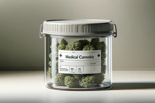 Un conteneur rempli de cannabis médical