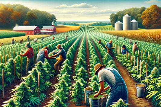 Peinture d'une ferme de cannabis