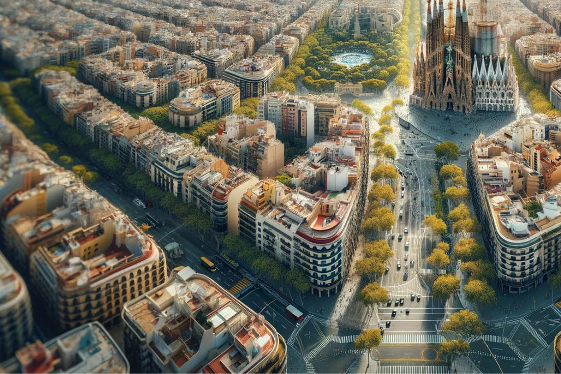 Vue aérienne de Barcelone Espagne