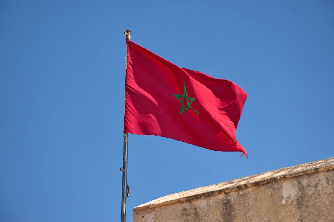 Drapeau du Maroc flottant