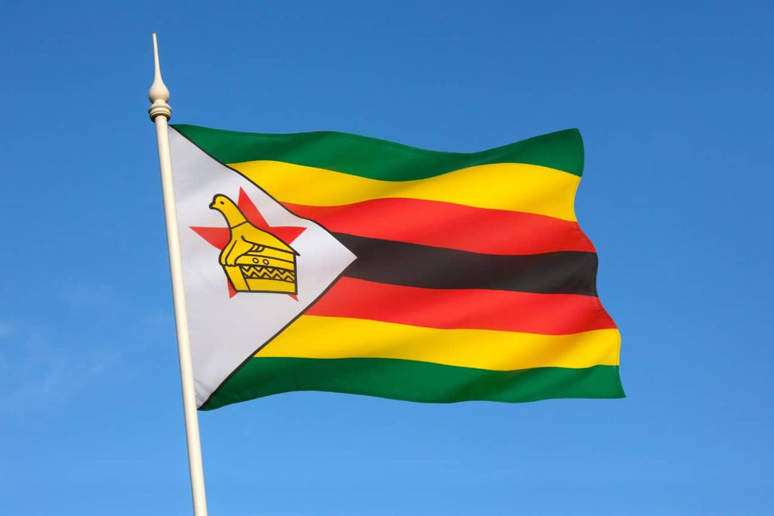 Drapeau du Zimbabwe flottant