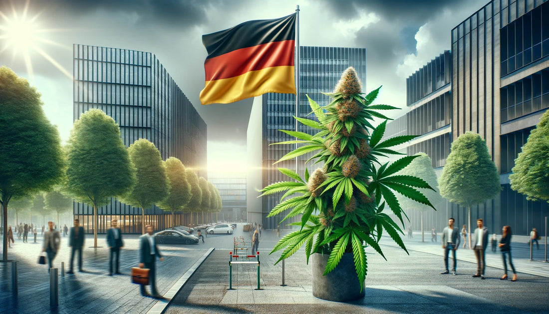 Drapeau allemand et cannabis