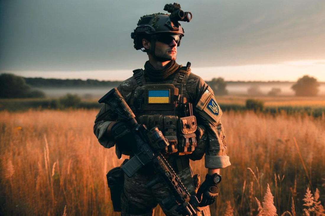 Soldat ukrainien en tenue de combat