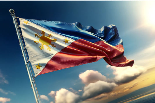 Agitant le drapeau philippin