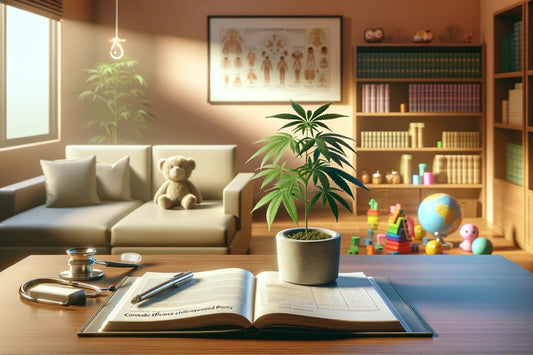 Plante de cannabis sur une table