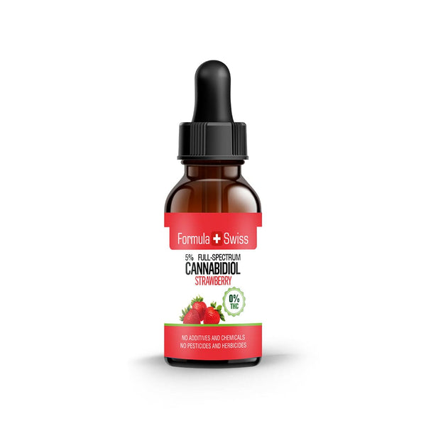 Huile de CBD dans l'huile de fraise 0,2% THC