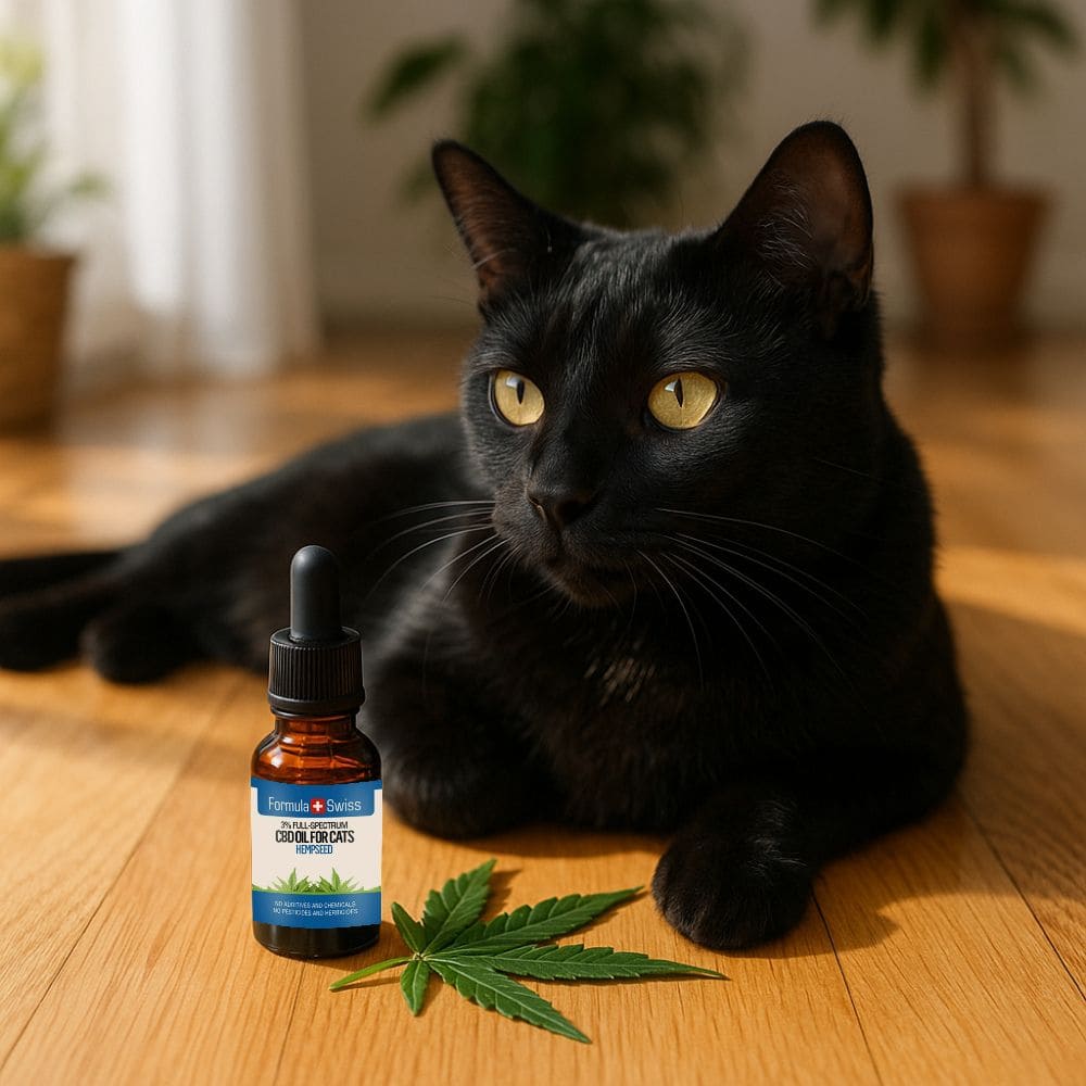 Huile de CBD pour chats graines de chanvre