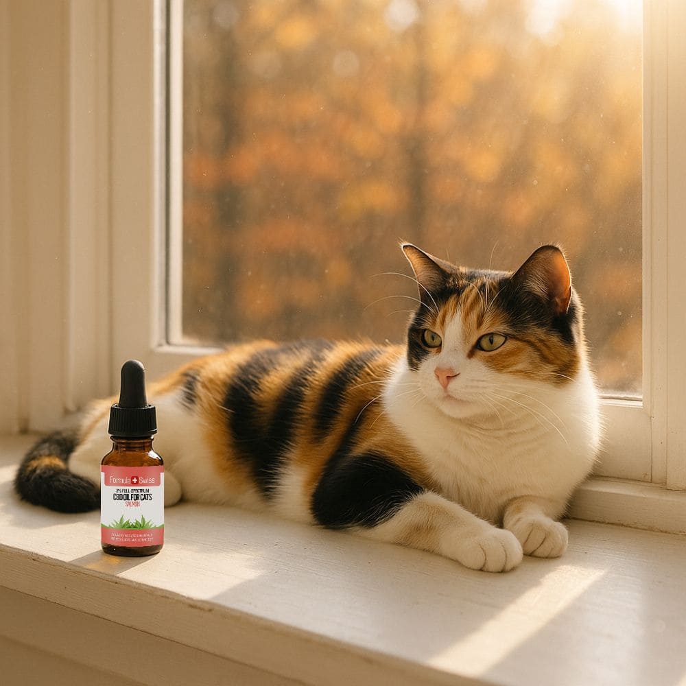 Huile de CBD pour chats saumon