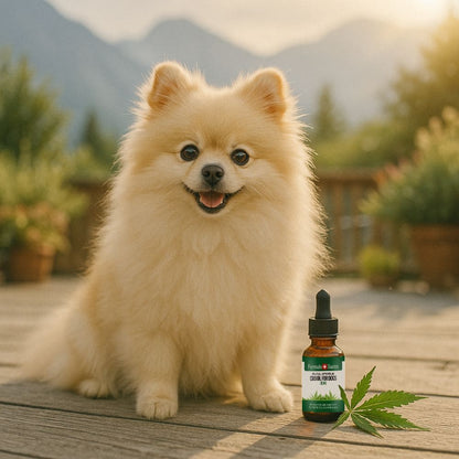 Huile de CBD pour chiens olive