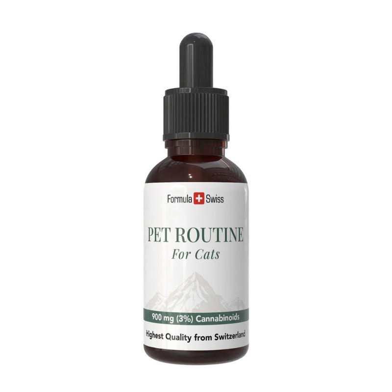 Formula Swiss Pet Routine pour chats – huile de CBD 3 % CBD, flacon compte-gouttes
