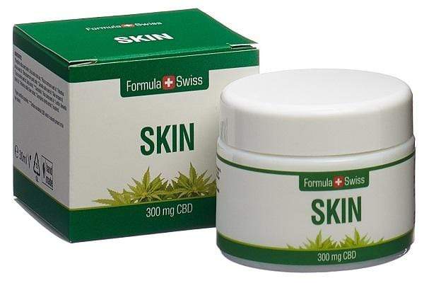 Pot et emballage du baume CBD Skin de Formula Swiss, 300 mg de CBD, 30 ml